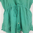 Second-Hand - Chasing Unicorns Pine Green V Neck Jumpsuit Size OSFA - SwapUp