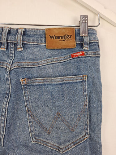 Second-Hand - Wrangler Mid wash Hi Pins Jeans Size 10 - SwapUp