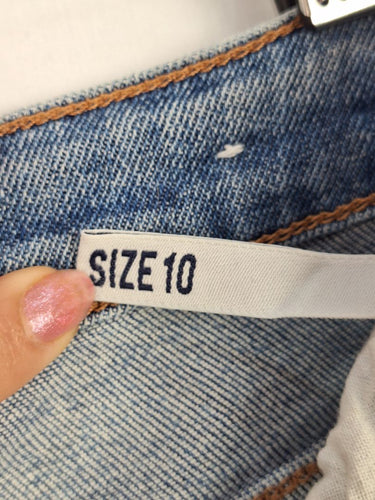 Second-Hand - Wrangler Mid wash Hi Pins Jeans Size 10 - SwapUp