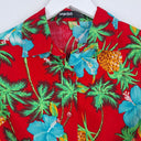 Second-Hand - Dangerfield Vacation Tie Button Up Crop Top Size 10 - SwapUp