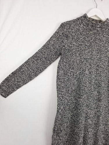 Second-Hand - Witchery Salt and Pepper Cashmere Wool Blend Mini Dress Size S - SwapUp