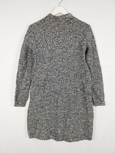 Second-Hand - Witchery Salt and Pepper Cashmere Wool Blend Mini Dress Size S - SwapUp