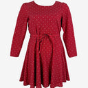 Second-Hand - Princess Highway Mulberry Spot Waist Tie Dress Size 12 - SwapUp
