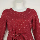 Second-Hand - Princess Highway Mulberry Spot Waist Tie Dress Size 12 - SwapUp