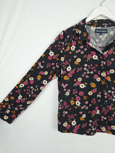 Second-Hand - Princess Highway Plum Floral Casual Shirt Size 12 - SwapUp