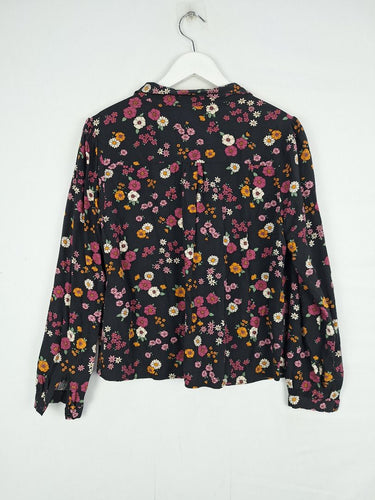 Second-Hand - Princess Highway Plum Floral Casual Shirt Size 12 - SwapUp