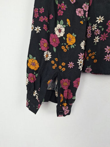 Second-Hand - Princess Highway Plum Floral Casual Shirt Size 12 - SwapUp