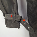 Second-Hand - David Lawrence Steel Grey Cropped Trench Coat Size 12 - SwapUp