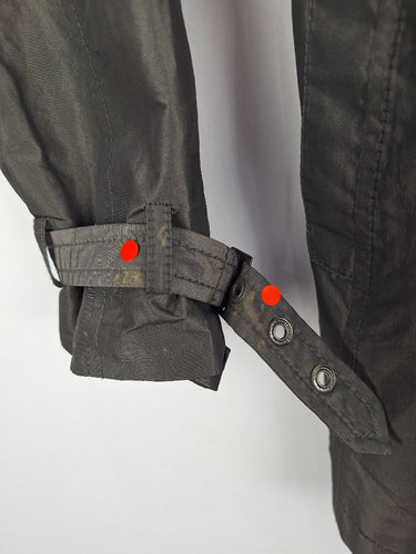 Second-Hand - David Lawrence Steel Grey Cropped Trench Coat Size 12 - SwapUp