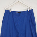 Second-Hand - David Lawrence Cobalt Linen Blend Long Line Shorts Size 14 - SwapUp