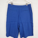 Second-Hand - David Lawrence Cobalt Linen Blend Long Line Shorts Size 14 - SwapUp
