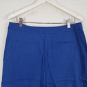 Second-Hand - David Lawrence Cobalt Linen Blend Long Line Shorts Size 14 - SwapUp