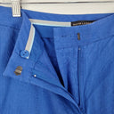 Second-Hand - David Lawrence Cobalt Linen Blend Long Line Shorts Size 14 - SwapUp