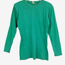 Second-Hand - Emily May Forest Green Long Sleeve Shoulder Pad Top Size 12 - SwapUp