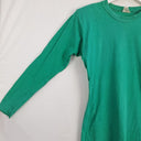 Second-Hand - Emily May Forest Green Long Sleeve Shoulder Pad Top Size 12 - SwapUp
