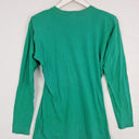 Second-Hand - Emily May Forest Green Long Sleeve Shoulder Pad Top Size 12 - SwapUp