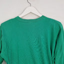 Second-Hand - Emily May Forest Green Long Sleeve Shoulder Pad Top Size 12 - SwapUp