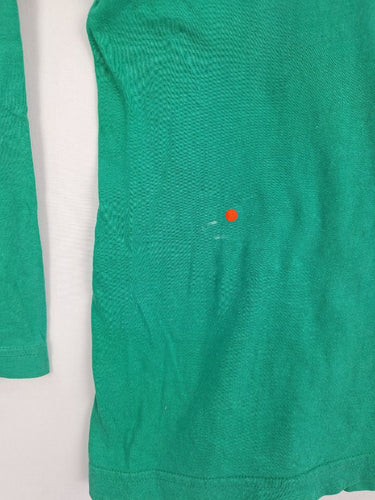 Second-Hand - Emily May Forest Green Long Sleeve Shoulder Pad Top Size 12 - SwapUp