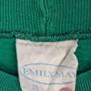 Second-Hand - Emily May Forest Green Long Sleeve Shoulder Pad Top Size 12 - SwapUp