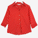 Second-Hand - Gloster Fun Red Polka Half Sleeve Shirt Size 10 - SwapUp