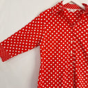 Second-Hand - Gloster Fun Red Polka Half Sleeve Shirt Size 10 - SwapUp