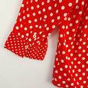 Second-Hand - Gloster Fun Red Polka Half Sleeve Shirt Size 10 - SwapUp
