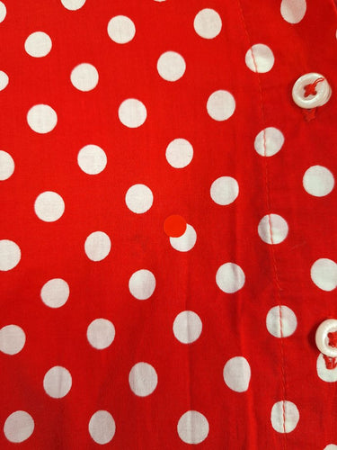 Second-Hand - Gloster Fun Red Polka Half Sleeve Shirt Size 10 - SwapUp