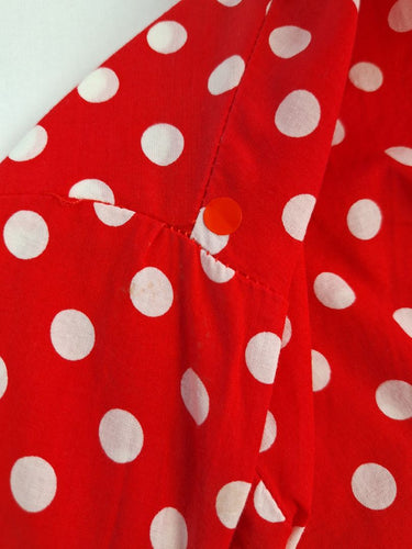 Second-Hand - Gloster Fun Red Polka Half Sleeve Shirt Size 10 - SwapUp