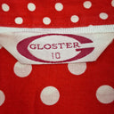 Second-Hand - Gloster Fun Red Polka Half Sleeve Shirt Size 10 - SwapUp