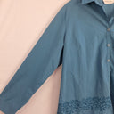 Second-Hand - Harry Potter Muted Blue Embroidered Trim Shirt Size L - SwapUp
