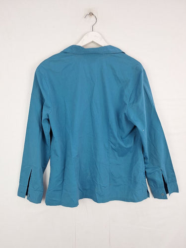 Second-Hand - Harry Potter Muted Blue Embroidered Trim Shirt Size L - SwapUp