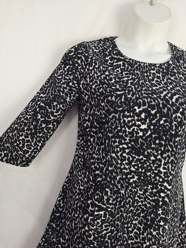 Second-Hand - Witchery Snow Leopard Drop Waist Dress Size 8 - SwapUp