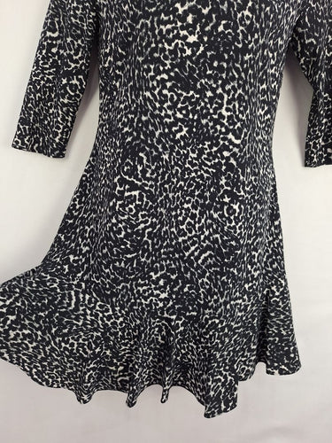 Second-Hand - Witchery Snow Leopard Drop Waist Dress Size 8 - SwapUp