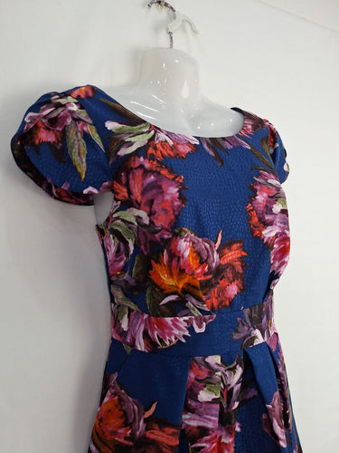 Second-Hand - Moulinette Soeurs Luxury Floral Sheath Midi Dress Size 6 - SwapUp