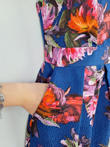 Second-Hand - Moulinette Soeurs Luxury Floral Sheath Midi Dress Size 6 - SwapUp