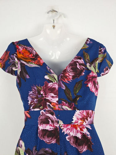Second-Hand - Moulinette Soeurs Luxury Floral Sheath Midi Dress Size 6 - SwapUp