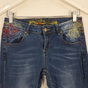 Second-Hand - Desigual Embroidered Cinched Ankle Jeans Size S - SwapUp
