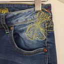 Second-Hand - Desigual Embroidered Cinched Ankle Jeans Size S - SwapUp