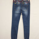 Second-Hand - Desigual Embroidered Cinched Ankle Jeans Size S - SwapUp