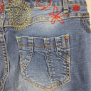 Second-Hand - Desigual Embroidered Cinched Ankle Jeans Size S - SwapUp