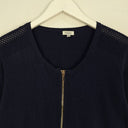 Second-Hand - Heine Navy Gold Zip Jacket Size 10 - SwapUp