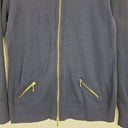 Second-Hand - Heine Navy Gold Zip Jacket Size 10 - SwapUp