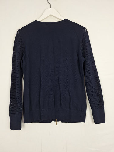 Second-Hand - Heine Navy Gold Zip Jacket Size 10 - SwapUp