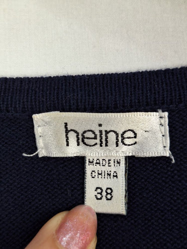 Second-Hand - Heine Navy Gold Zip Jacket Size 10 - SwapUp