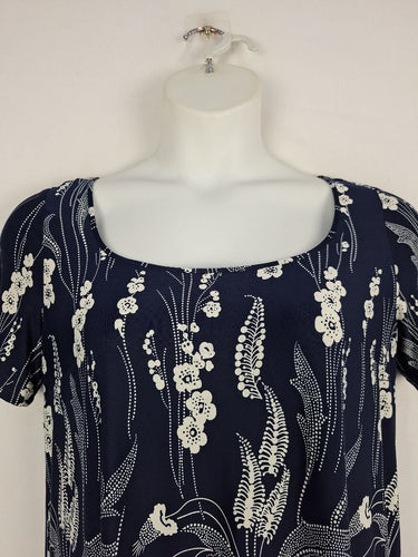 Second-Hand - Leona Edmiston Navy Dotted Midi Dress Size S - SwapUp