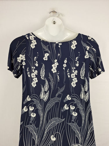 Second-Hand - Leona Edmiston Navy Dotted Midi Dress Size S - SwapUp
