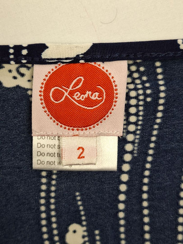 Second-Hand - Leona Edmiston Navy Dotted Midi Dress Size S - SwapUp