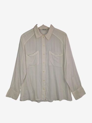 Country Road Sheer Airy Button Up Shirt Size 14