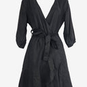 Second-Hand - Witchery Linen Long Sleeve Mini Wrap Dress Size 8 - SwapUp