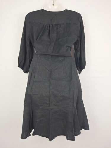 Second-Hand - Witchery Linen Long Sleeve Mini Wrap Dress Size 8 - SwapUp